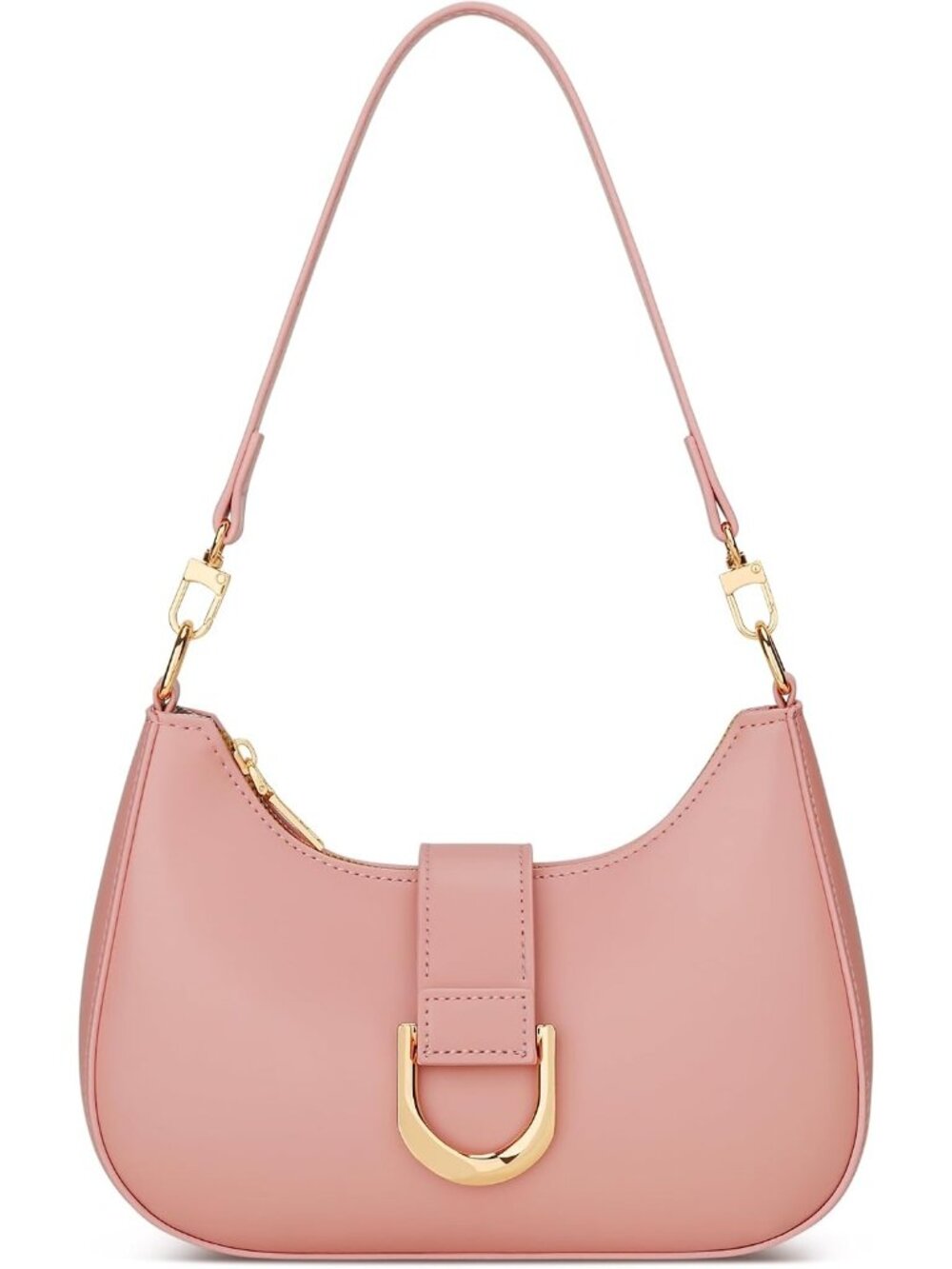 👜Women's Pink Shoulder Bag Trendy PU Vegan Leather Everyday Purse Cute Handbag